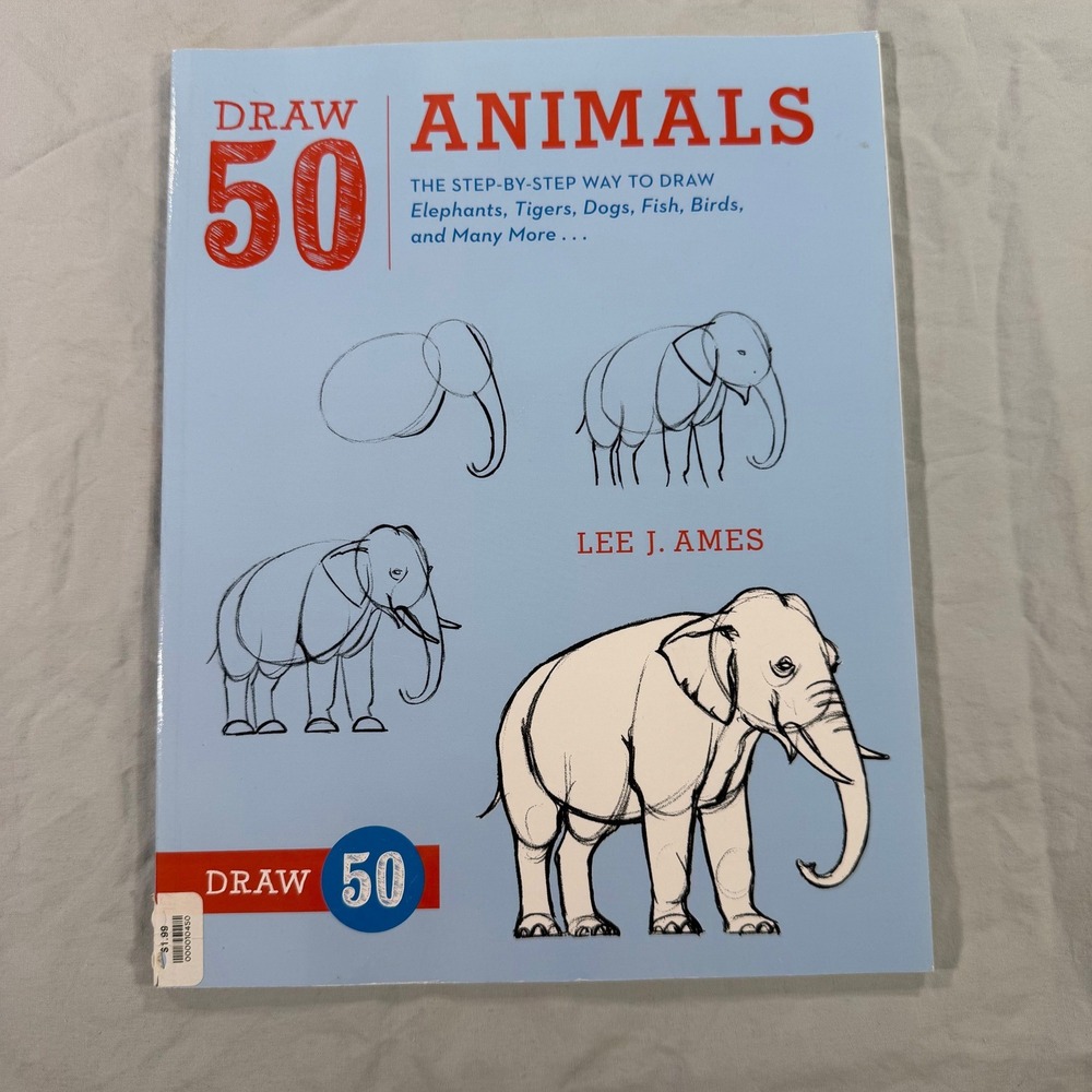 Draw 50 Animals Lee J Ames Step-by-Step Drawing Guide Paperback 9780823085781